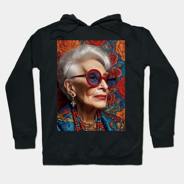 Iris Apfel Hoodie by Strange-desigN